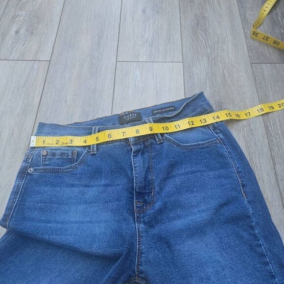 Curve Appeal high rise kick flare ankle blue stretch jeans size 4/27 - Picture 8 of 9